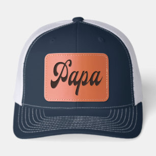 Papa Retro Leather Patch Hat