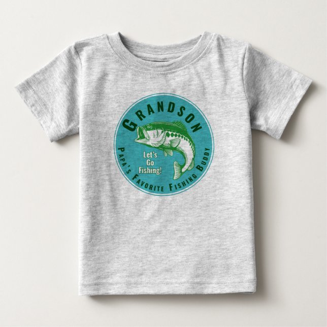 Papa’s Favorite Fishing Buddy Baby T-Shirt (Front)
