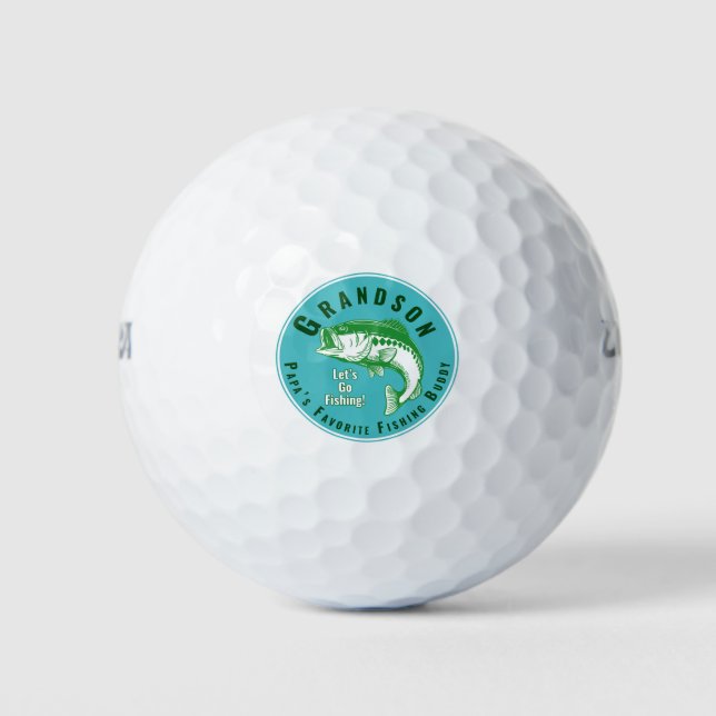 Papa’s Favorite Fishing Buddy Golf Balls (Front)