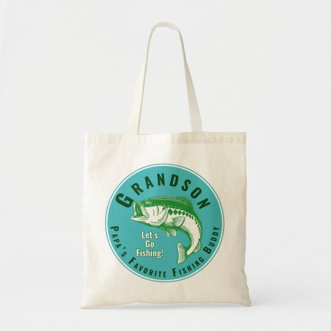 Papa’s Favorite Fishing Buddy Tote Bag (Front)