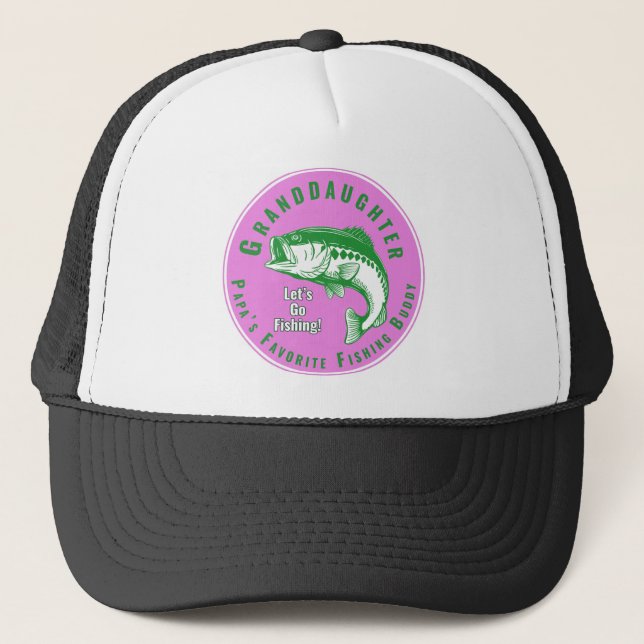 Papa’s Favorite Fishing Buddy Trucker Hat (Front)