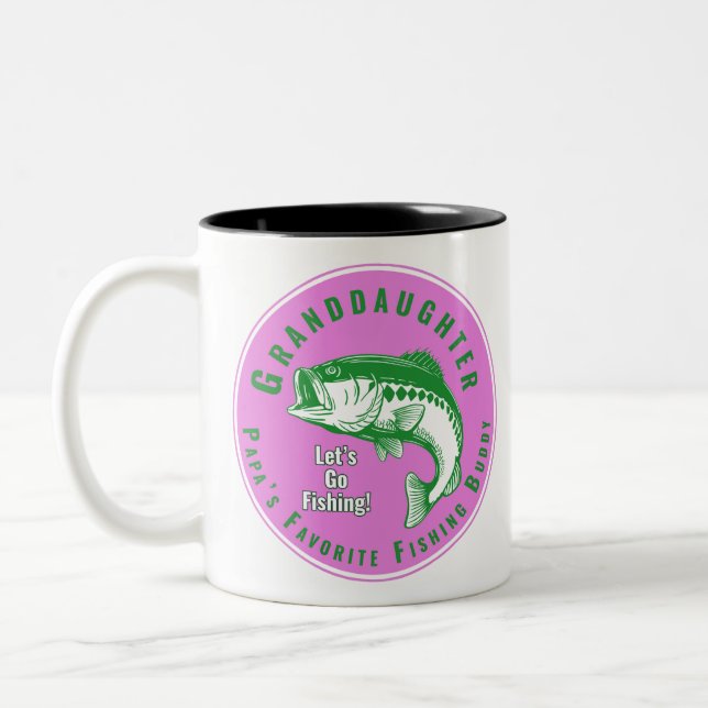 Papa’s Favorite Fishing Buddy Two-Tone Coffee Mug (Left)
