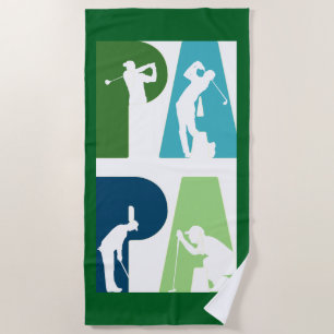 Papa’s Golf Legacy  Beach Towel