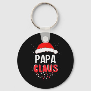 Papa Santa Claus Christmas Matching Costume Keychain