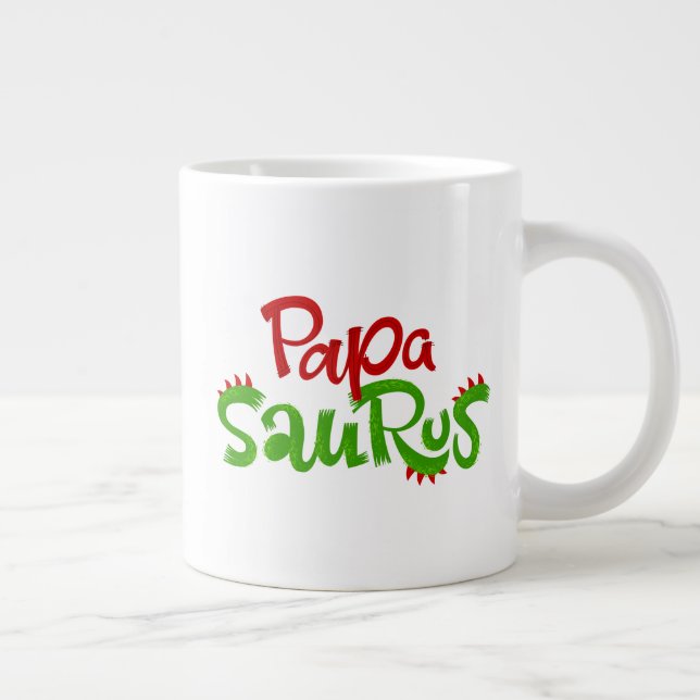 Papa Saurus Graphic Giant Coffee Mug (Right)