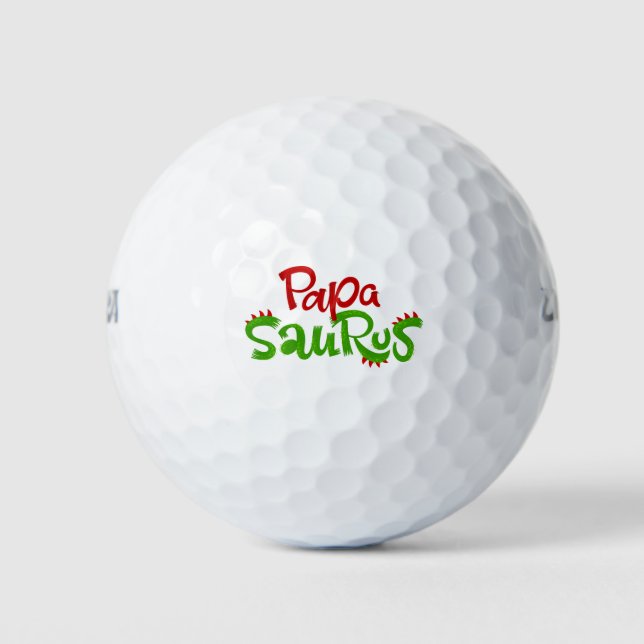 Papa Saurus Graphic Golf Balls (Front)