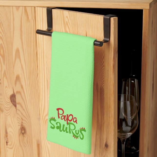 Papa Saurus Graphic Kitchen Towel (Thirds Fold)
