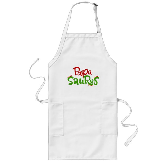 Papa Saurus Graphic Long Apron (Front)