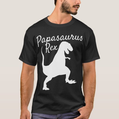 Papa Saurus Rex Family Dinosaur Pajamas T_Shirt