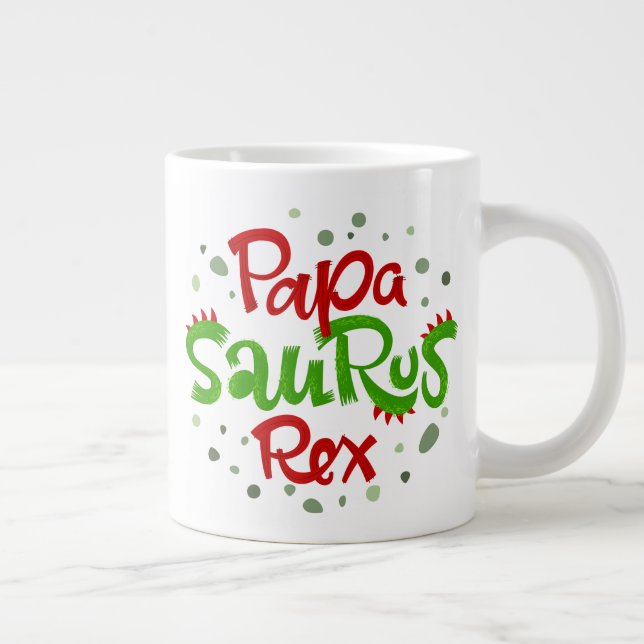 Papa Saurus Rex Graphic Giant Coffee Mug (Right)