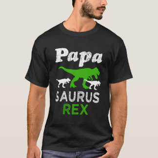 Papa Saurus Rex Shirt Mens Funny Grandpa T-shirt