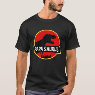 Papa Saurus Shirt Funny Matching Family Tshirt