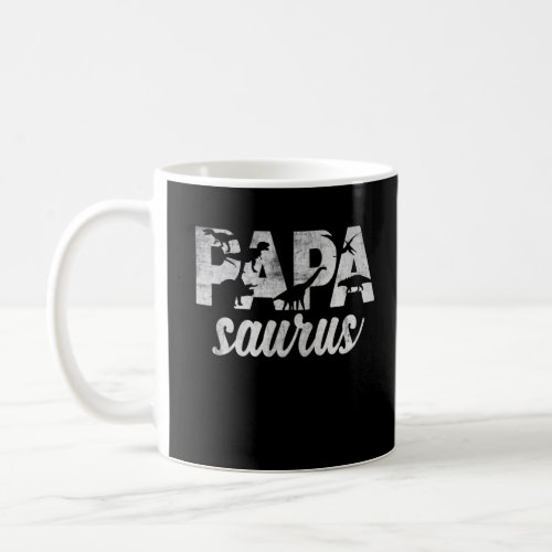 Papa Saurus Trex Dad Dinosaur Father Coffee Mug