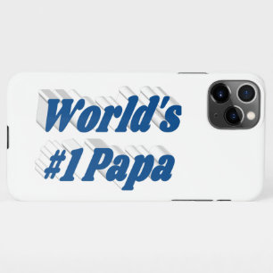 Papa sea blue text iPhone case