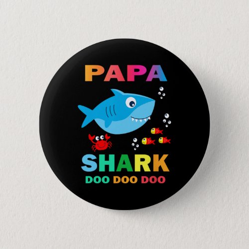Papa Shark  Button