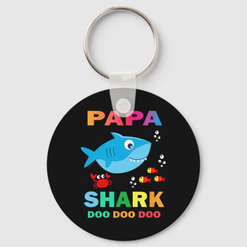 Papa Shark  Keychain
