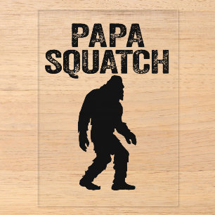 Papa Squatch Funny Bigfoot - Father's Day Gift Acrylic Invitations