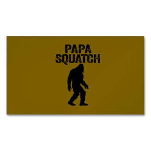 Papa Squatch Funny Bigfoot - Father's Day Gift Business Card Magnet