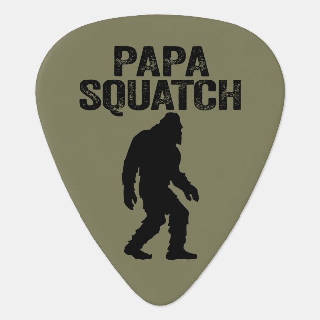 Papa Squatch Funny Bigfoot - Father's Day Gift Guitar Pick (Front)