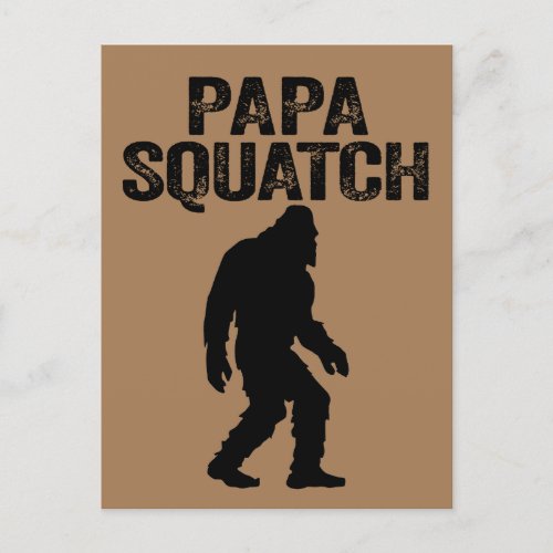Papa Squatch Funny Bigfoot _ Fathers Day Gift Postcard