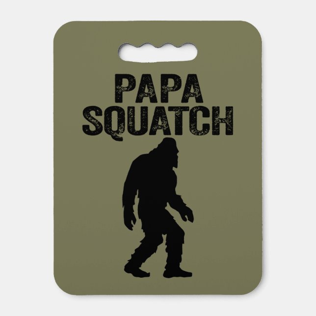Papa Squatch Funny Bigfoot - Father's Day Gift Seat Cushion (Front Vertical)