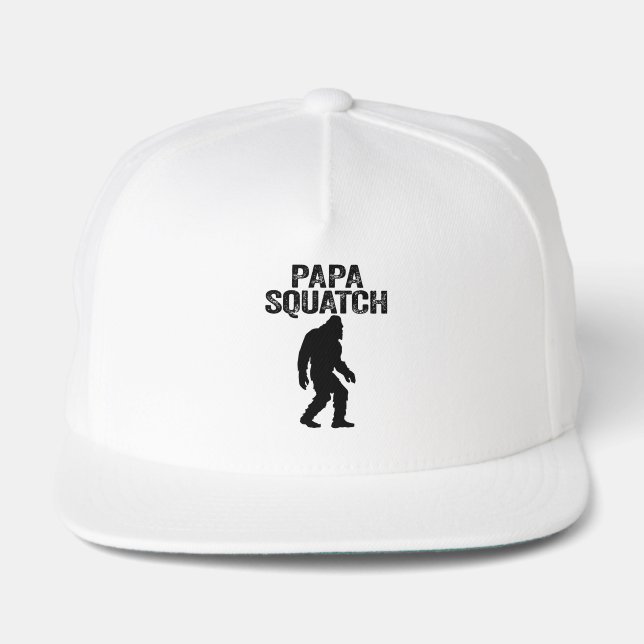 Papa Squatch Funny Bigfoot - Father's Day Gift Snap Back Hat (Front)