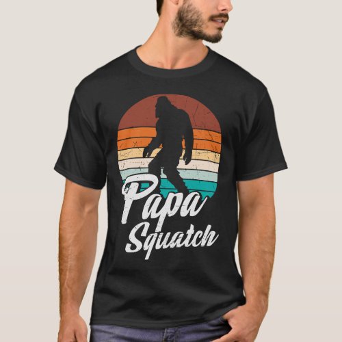 Papa Squatch Funny Vintage Sasquatch T_Shirt