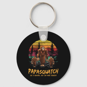 Papa Squatch Like A Grandpa Funny Bigfoot Sasquatc Keychain