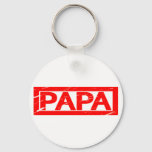 Papa Stamp Keychain