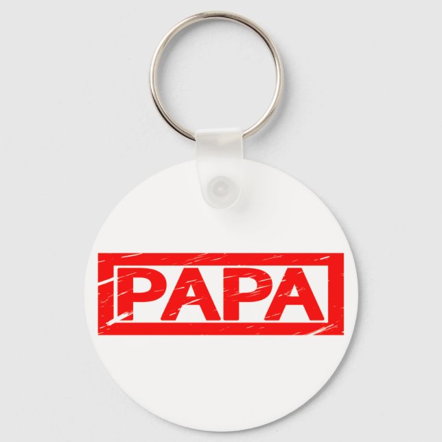Papa Stamp Keychain (Front)