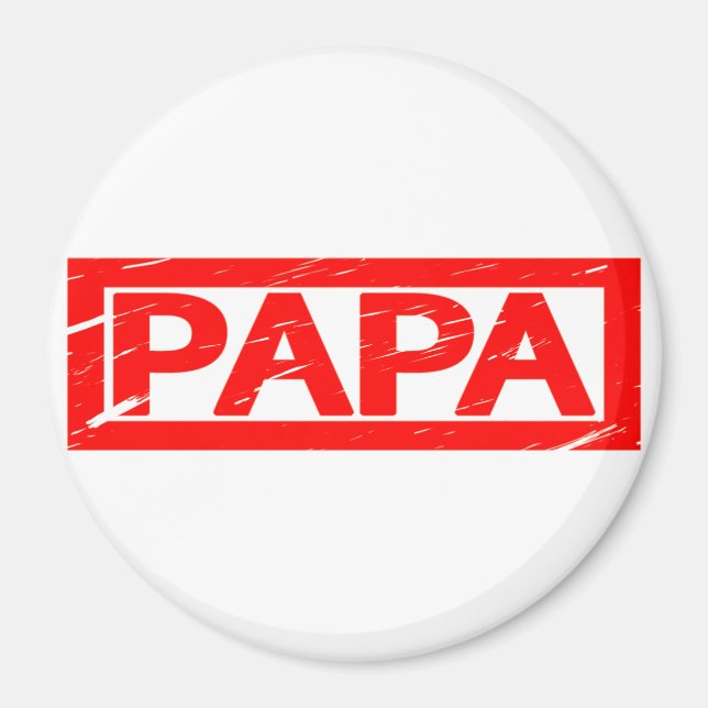 Papa Stamp Magnet (Front)