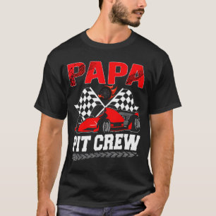 Papa T Crew Racing Family Race Car Birthday Boy  T-Shirt