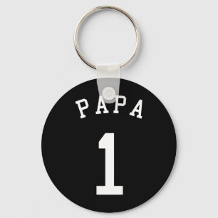 Papa Team Uniform No. 1 Sell Soccer Volleyll Crick Keychain