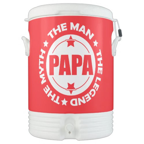 Papa The Man The Myth The Legend Beverage Cooler