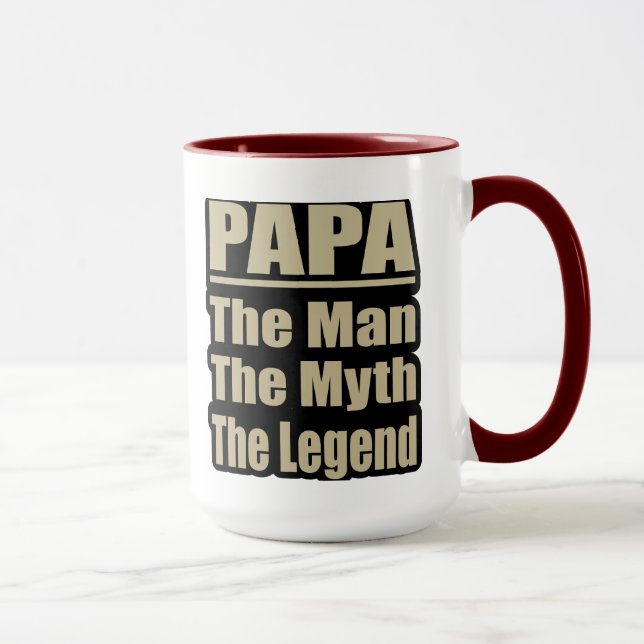 Papa The Man the Myth The legend Father day mug (Right)