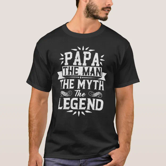 Dad The Man The Myth The Bad Influence Funny Gift papa Father Grandpa dad Daddy pa Fathers Day t-Shirt 