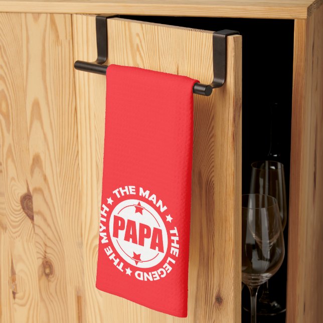Papa. The Man. The Myth. The Legend. Kitchen Towel (Thirds Fold)
