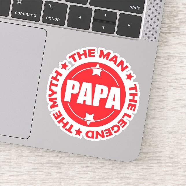 Papa. The Man. The Myth. The Legend. Sticker (Detail)