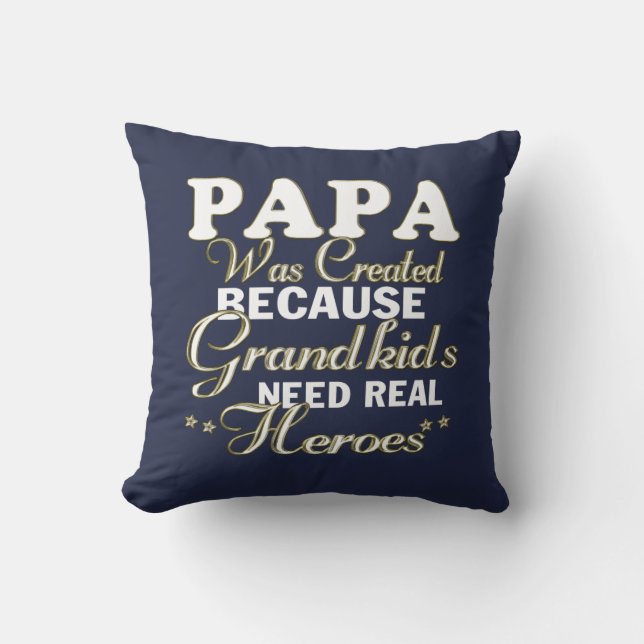 PAPA THROW PILLOW (Front)