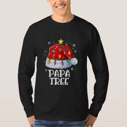 Papa Tree Christmas Xmas Merry Christmas Pajamas T_Shirt