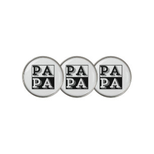 PAPA TYPOGRAPHY FATHERS DAY GIFT GOLF BALL MARKER