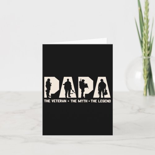 Papa Veteran The Myth The Legend Fathers Day Grand Card