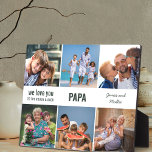 Papa We Love You to the Rough and Back 6 Photo Plaque<br><div class="desc">Say, we love you papa with a cool photo plaque which you can customize with 6 of your favorite photos or instagram pictures. The cute wording is fully editable and currently reads "dad we love you to the rough & back" - perfect for a golf dad! You can also add...</div>