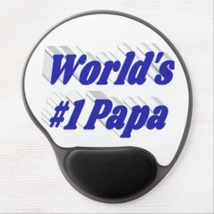 Papa with blue text gel mouse pad