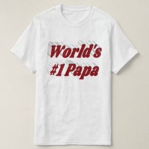 Papa with burgundy text T-Shirt