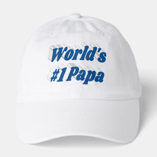 Papa with sea blue text T-Shirt Hat