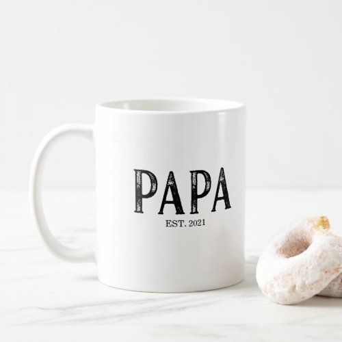 Papa Year Established Coffee Mug
