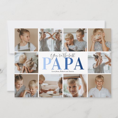 Papa Your The Best Photo Holiday Card