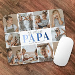 Papa Your The Best Photo Mouse Pad<br><div class="desc">Personalized papa mousepad featuring a plain white background that can be changed to any color,  10 family photos,  the saying "your the best papa",  and the childrens names.</div>