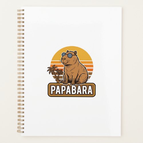 PAPABARA Retro Capybara Dad Vector Design_1 Planner